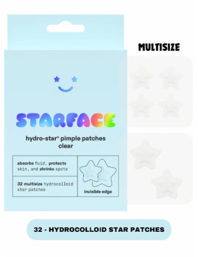 STARFACE Hydro-Star Pimple Patches - Clear, 32 count