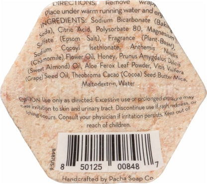 Pacha Soap Co Froth Bomb, Santa Suds, Honey Chamomile - 3 Oz