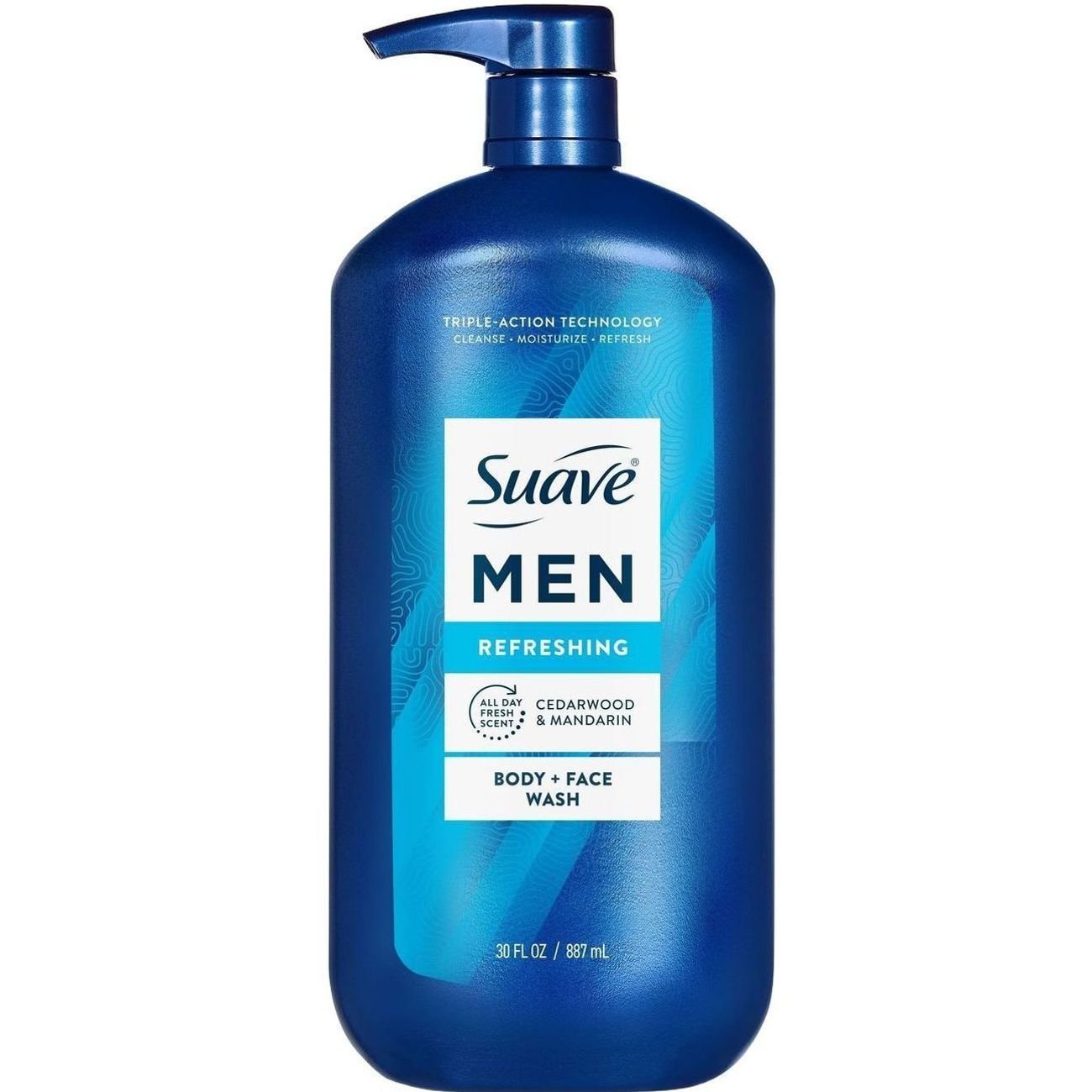 Suave Body + Face Wash Men 18oz Refreshing Cedarwood