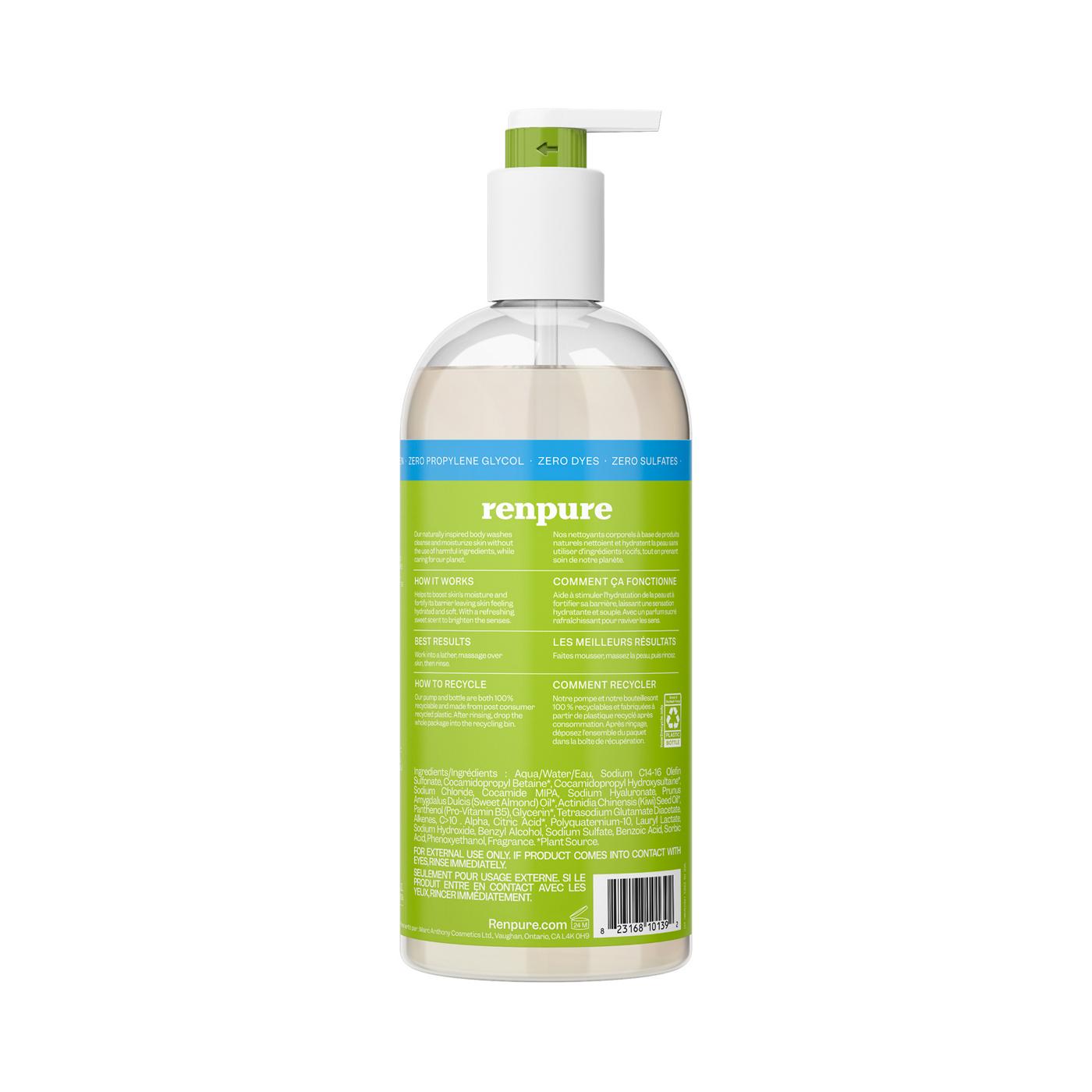 Renpure Body Wash Kiwi And Hyaluronic Acid 24oz