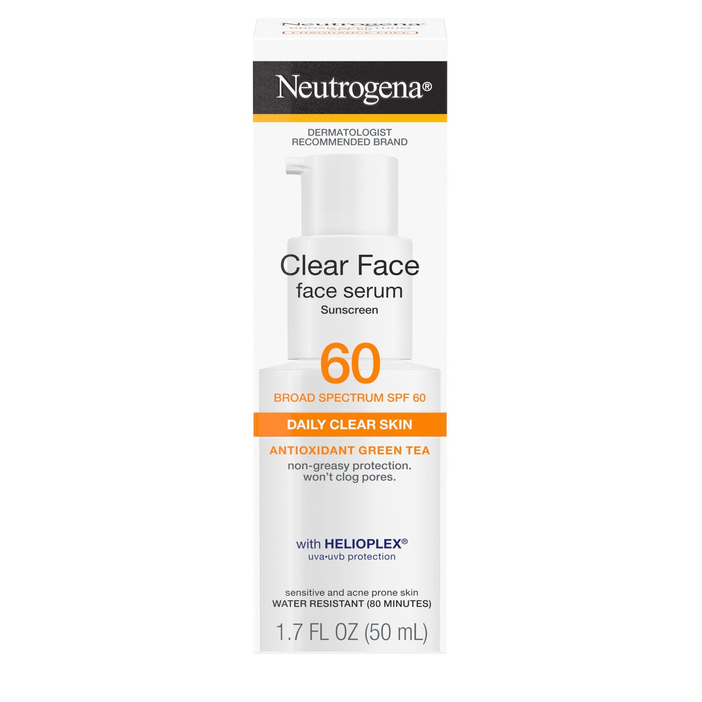 Neutrogena Clear Face Spf#60+ Face Serum 1.7oz