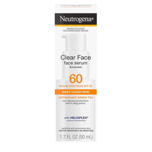 Neutrogena Clear Face Spf#60+ Face Serum 1.7oz