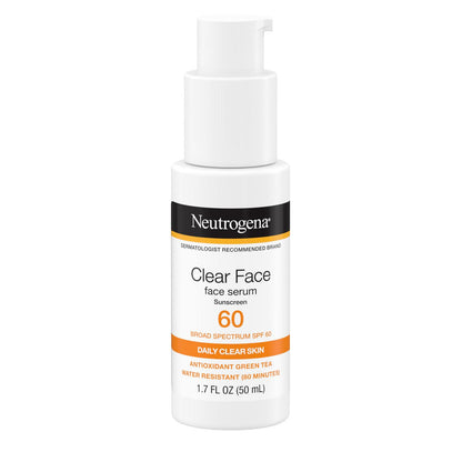 Neutrogena Clear Face Spf#60+ Face Serum 1.7oz