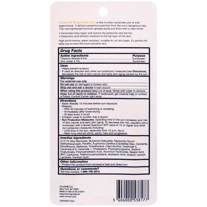 Cerave Sunscreen Invisible Zinc Spf#50 Stick 0.47oz