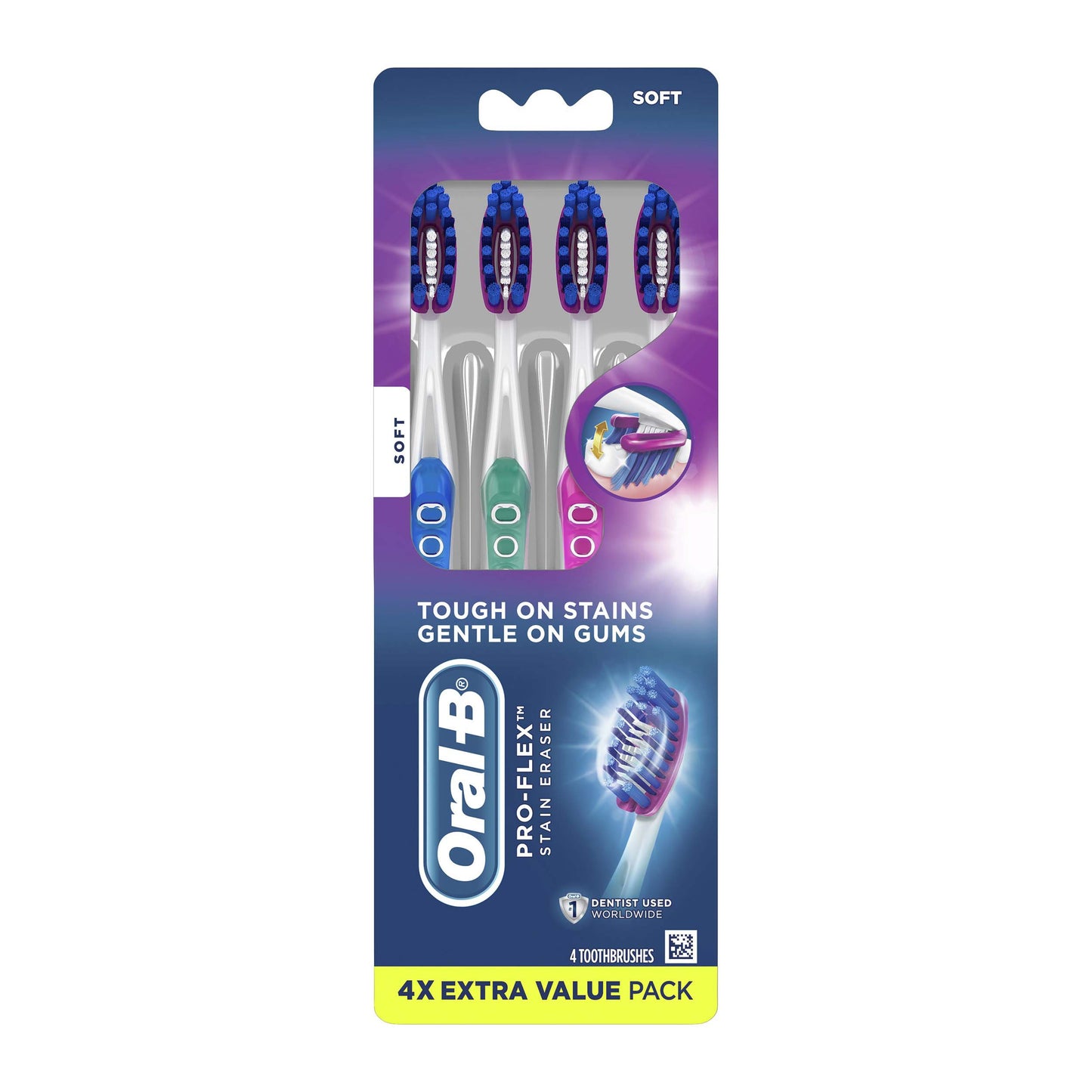 Oral-B Toothbrush Pro-Flex Soft Asst Colors 2-Pack