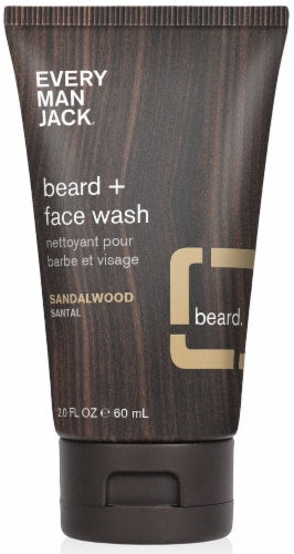Every Man Jack  Beard + Face Wash - Sandalwood, 2 oz