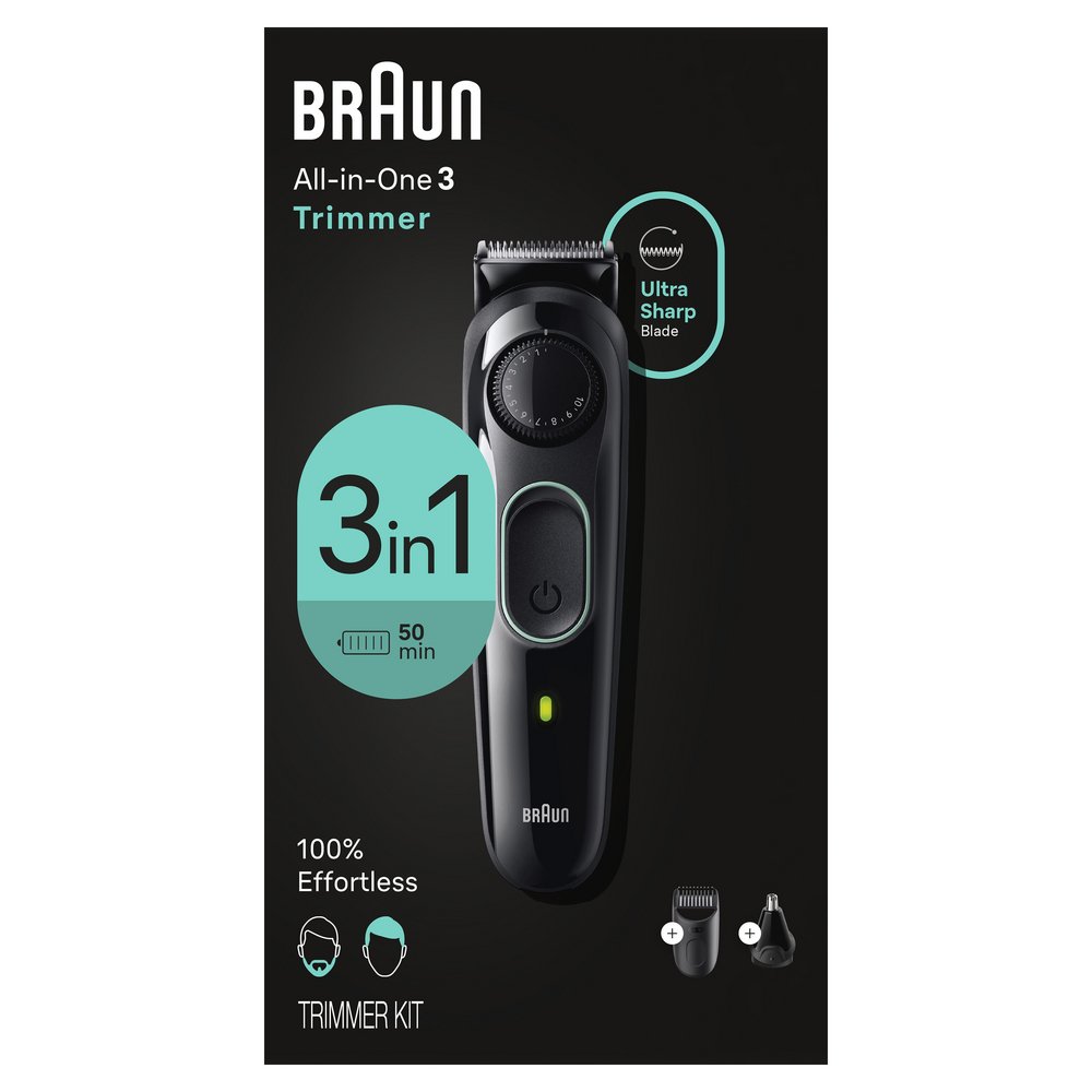 Braun Trimmer All-In-One 3 (8-In-1) Kit 40 Settings
