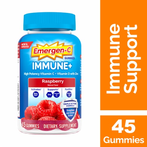 EMERGEN-C IMMUNE+ GUMMIES RASPBERRY 45CT