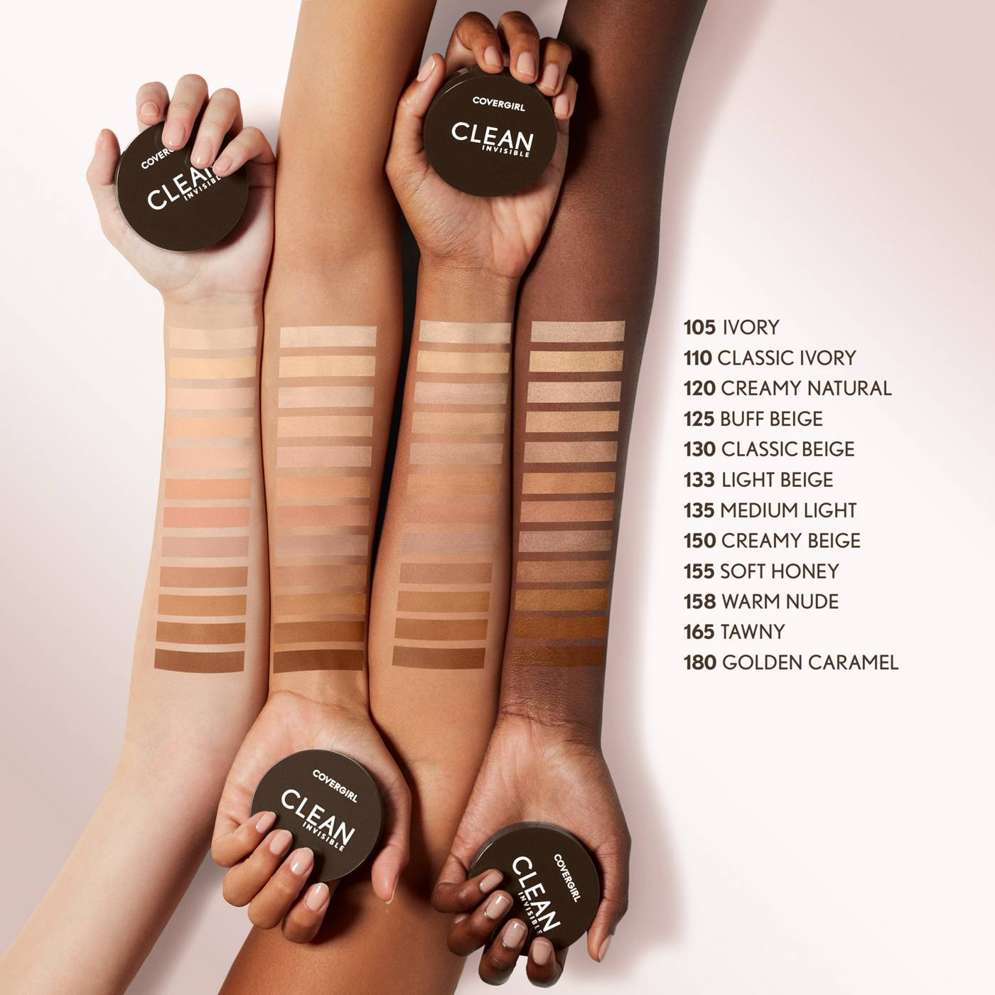 COVERGIRL Clean Invisible Pressed Powder Foundation - 120 Creamy Natural