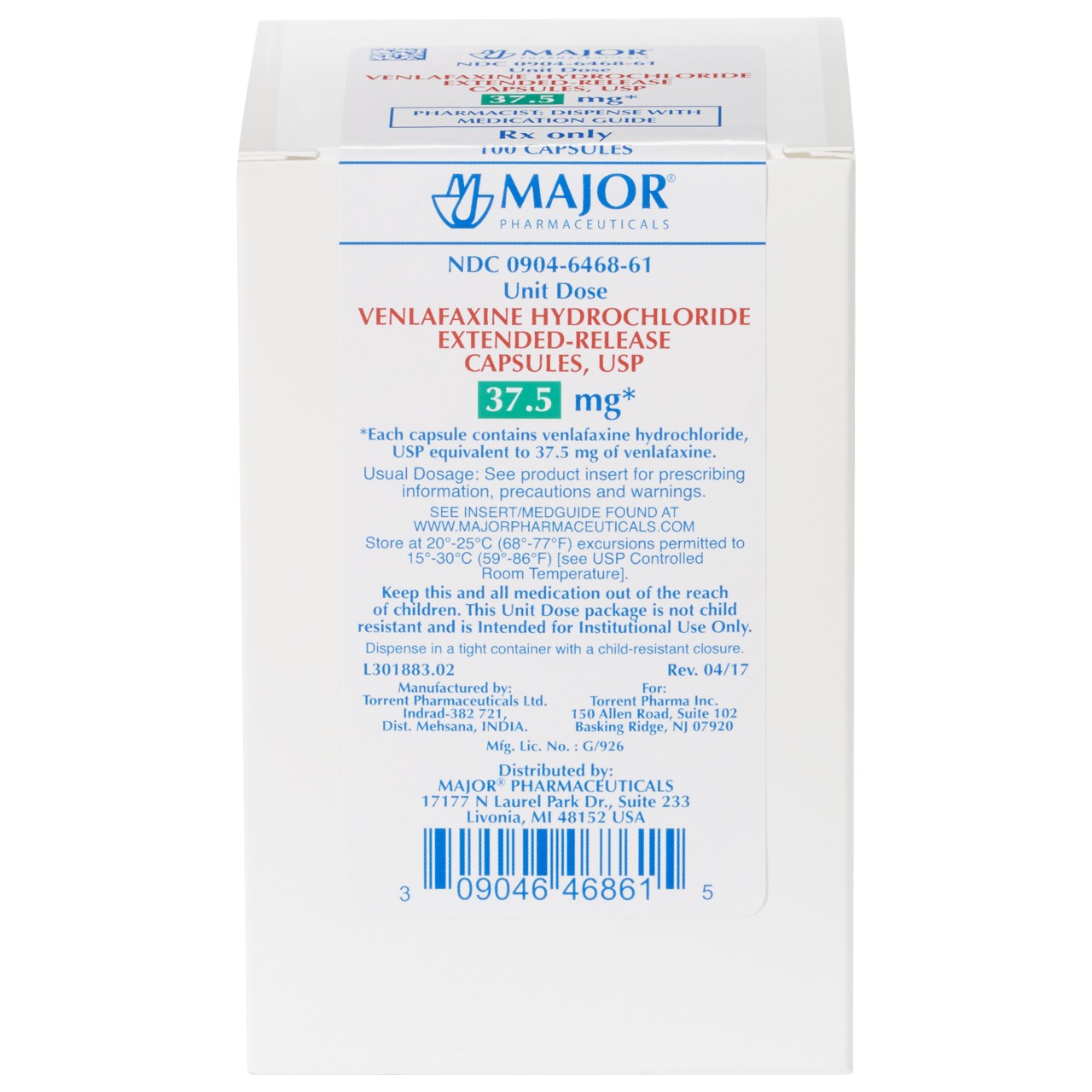 VENLAFAXINE HCL ER TB 37.5MG 30