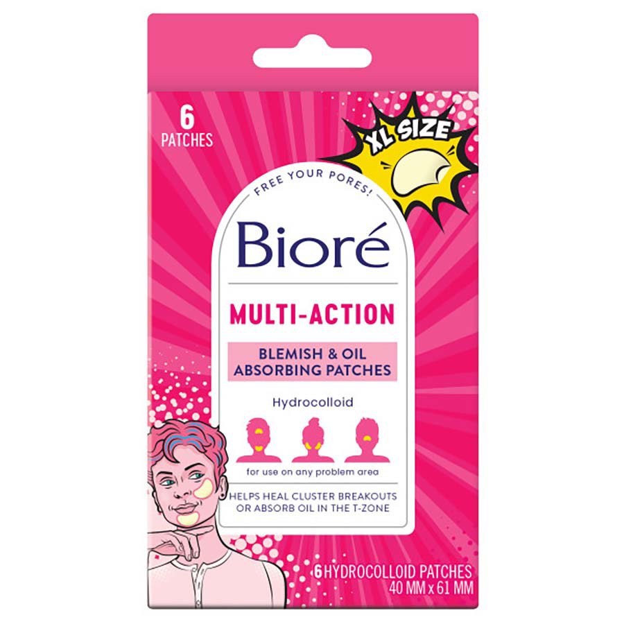 Biore Multi-Action Blemish And Oil-Absorbing Patches 6 Count
