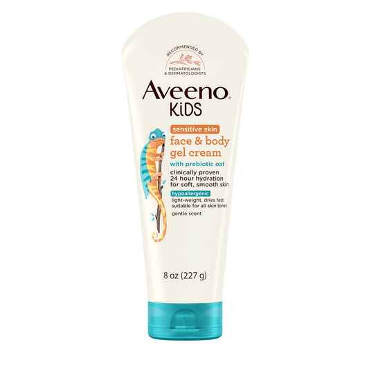 Aveeno Kids Face & Body Gel Cream Sensitive Skin 8oz Tube
