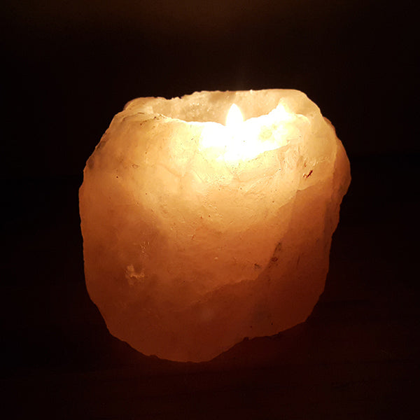 HIMALAYAN SALT SALT TEALIGHT HOLDER,3IN