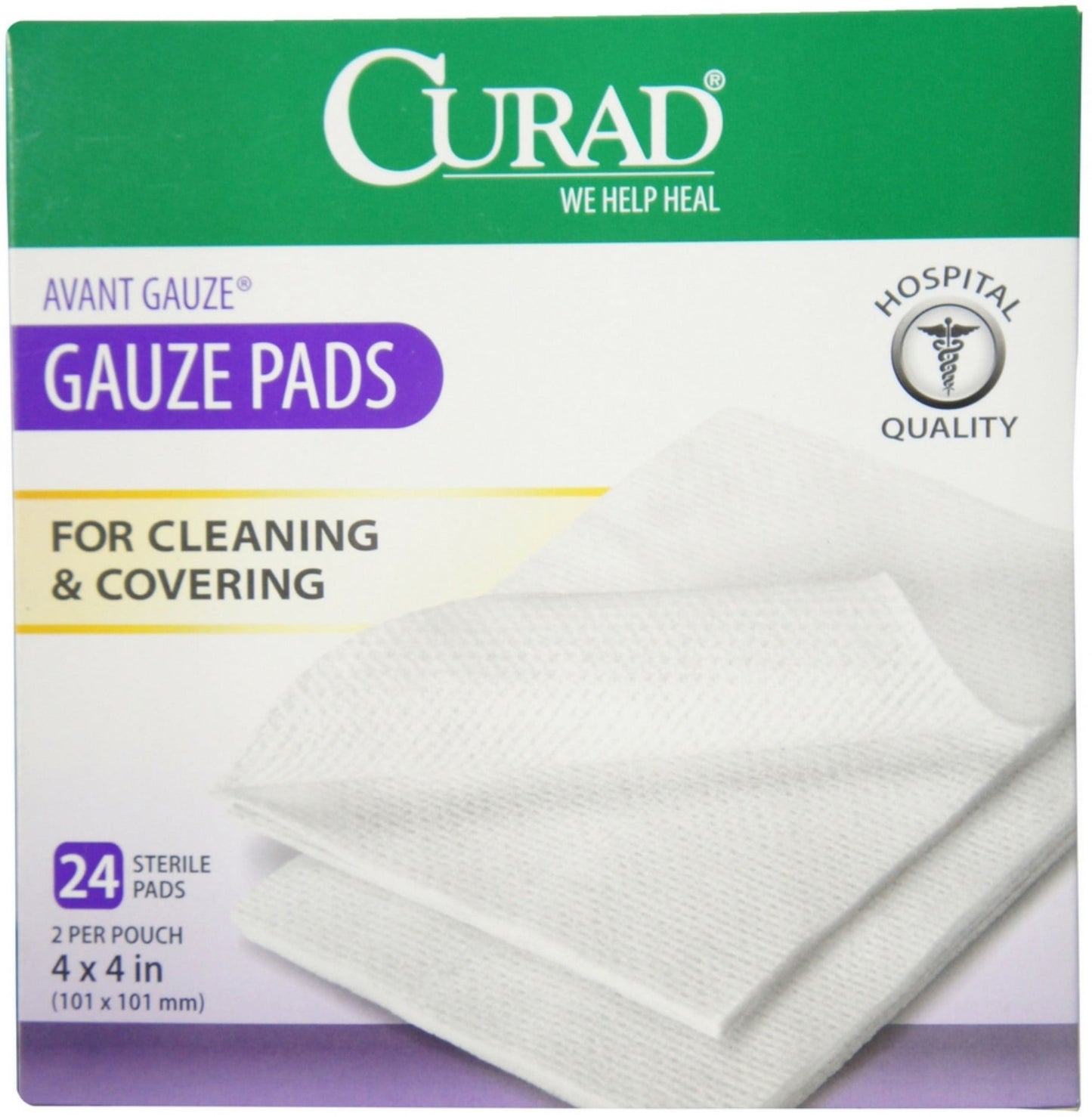 CURAD AVANT GAUZE PA 24 4X4N STR