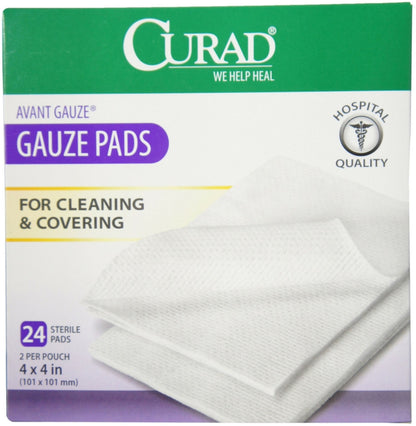 CURAD AVANT GAUZE PA 24 4X4N STR