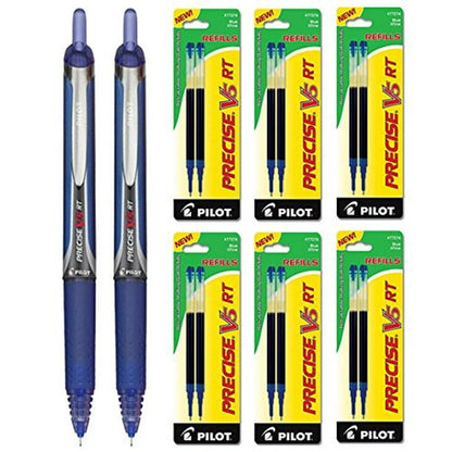 Pilot Precise V5 Premium Rolling Ball Pens, 2 pack - Blue