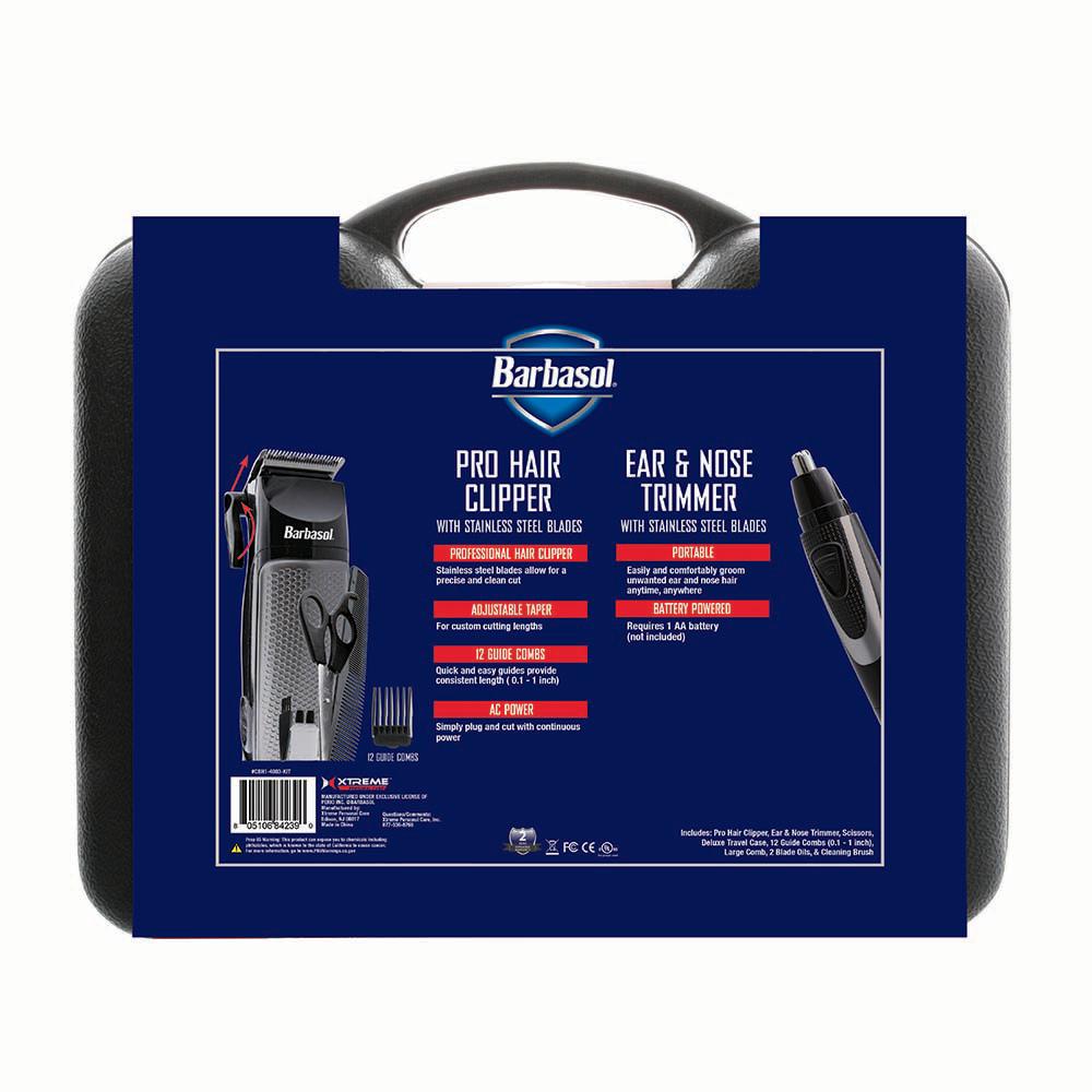 Barbasol Pro Hair Clipper Kit Ultimate Grooming 20 Piece