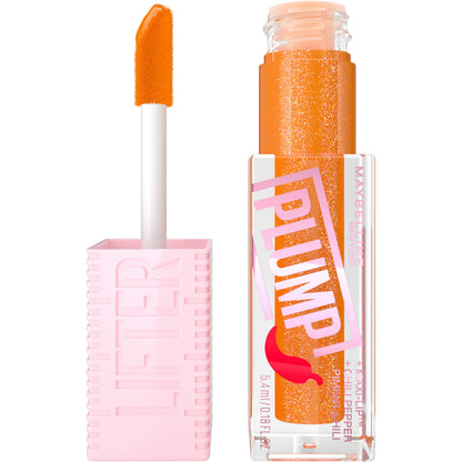 MAYBELLINE New York Lifter Plump Lip Plumping Gloss Makeup, 006 Hot Cili, 0.18 oz