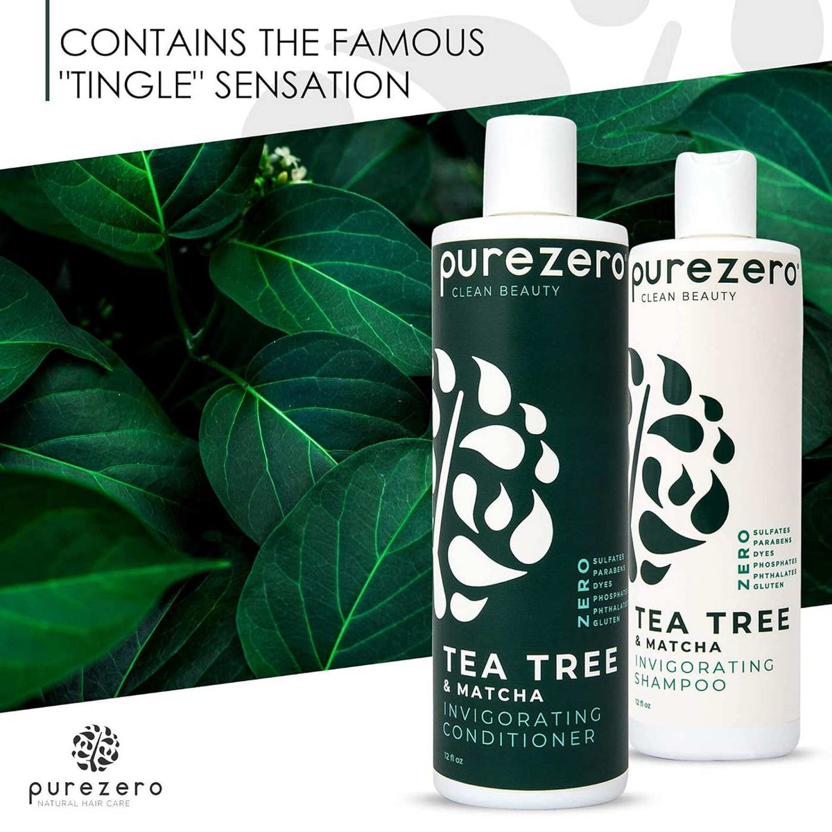 Purezero Conditioner Tea Tree And Matcha Invigorating 12oz