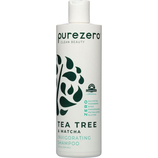 Purezero Shampoo Tea Tree & Matcha Invigorating 12oz