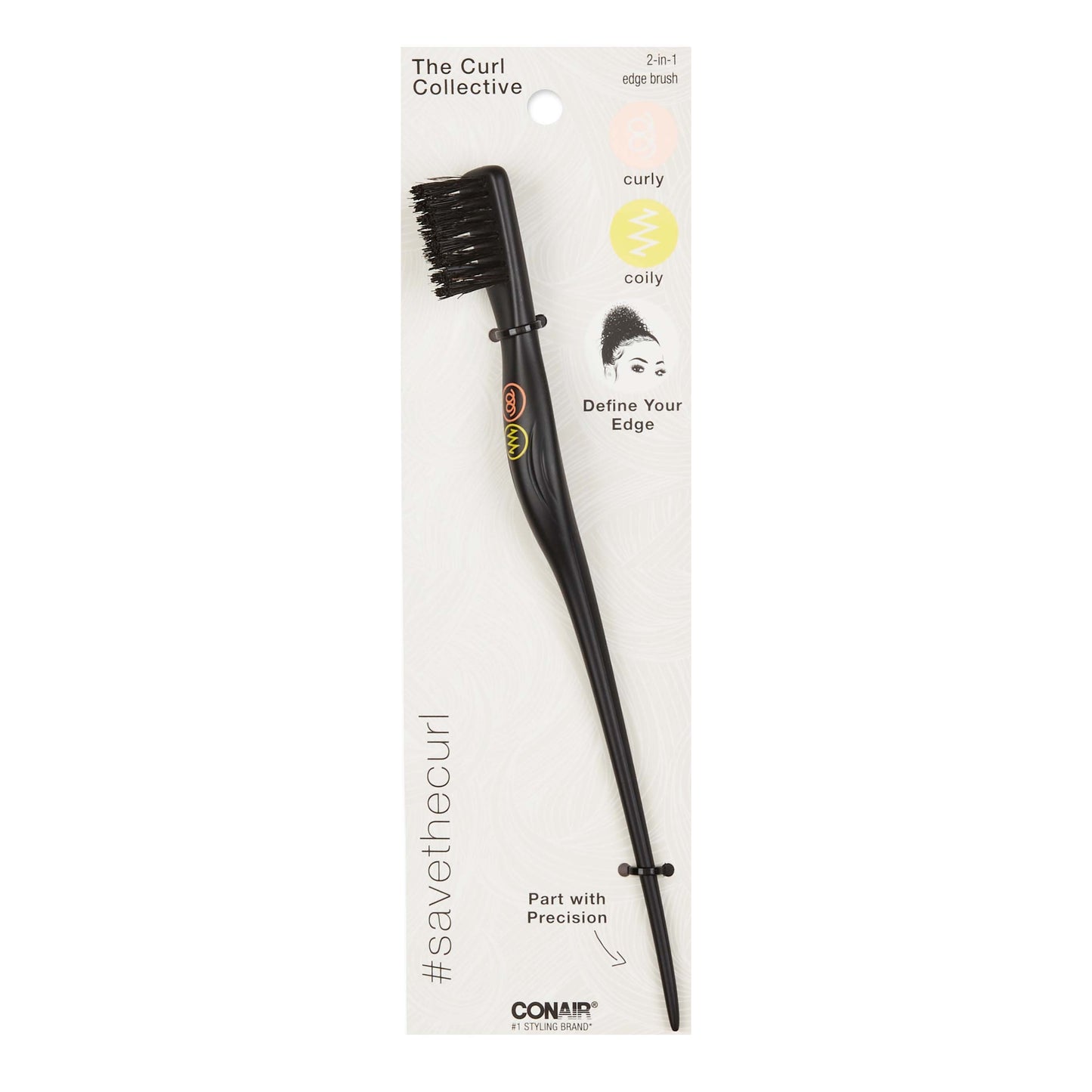 CONAIR Curl Collective 2 -in-1 Edge Brush
