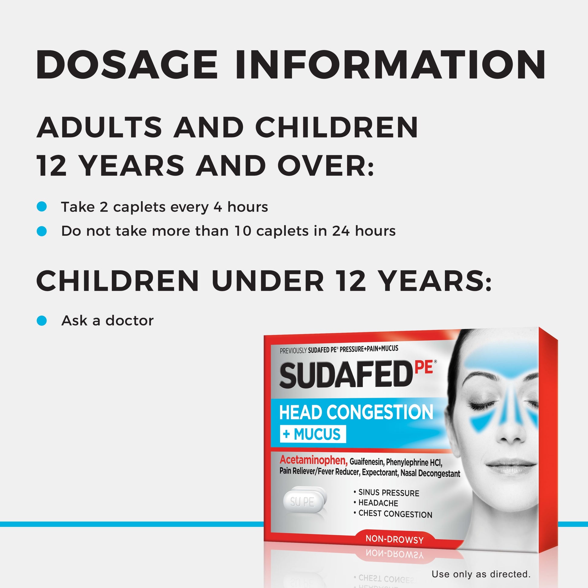 SUDAFED PE HEAD CONGEST & PAIN CPLT 20CT