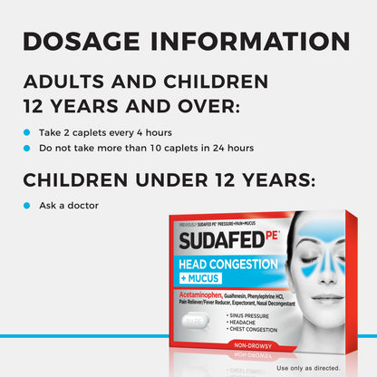 SUDAFED PE HEAD CONGEST & PAIN CPLT 20CT