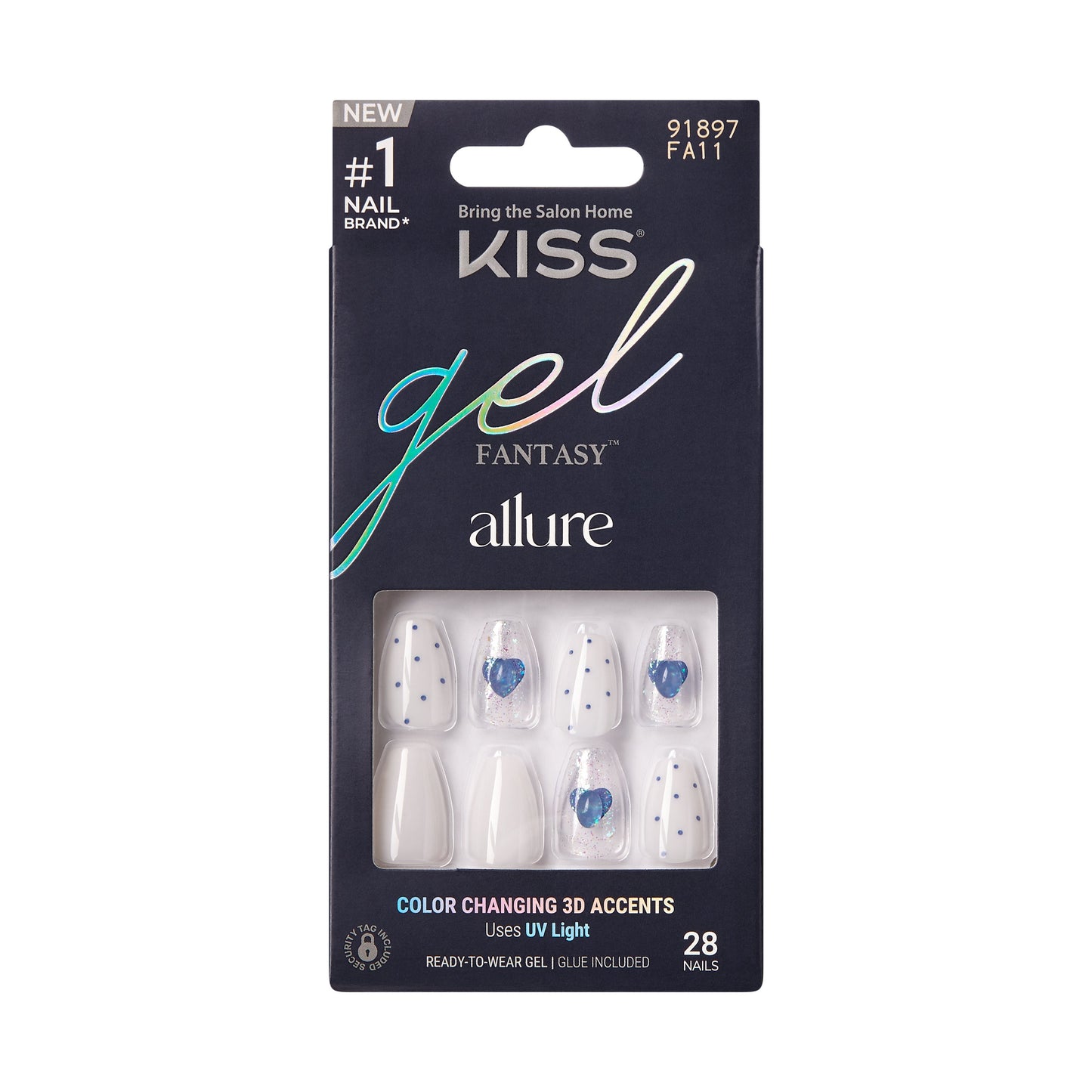KISS Gel Fantasy Allure Ready-To-Wear Fake Nails - Hottiest Thing