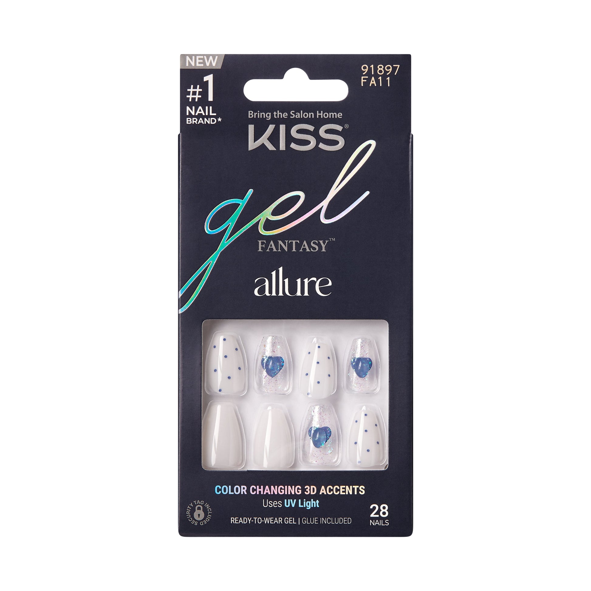 KISS Gel Fantasy Allure Ready-To-Wear Fake Nails - Hottiest Thing
