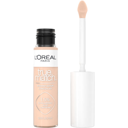 L'ORÉAL PARIS True Match Radiant Serum Concealer with Hyaluronic Acid, N3 Light Medium, 0.33 fl oz