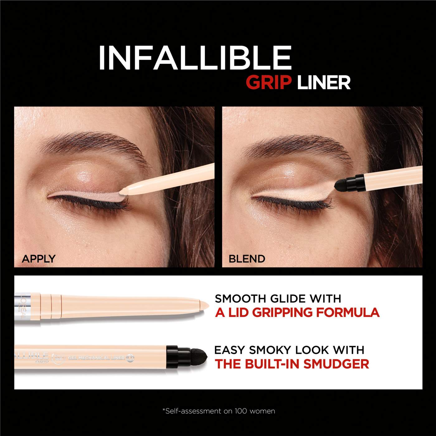 L'ORÉAL PARIS Infallible Grip Mechanical Gel Makeup Eyeliner, 270 Bright Nude, 0.01 oz