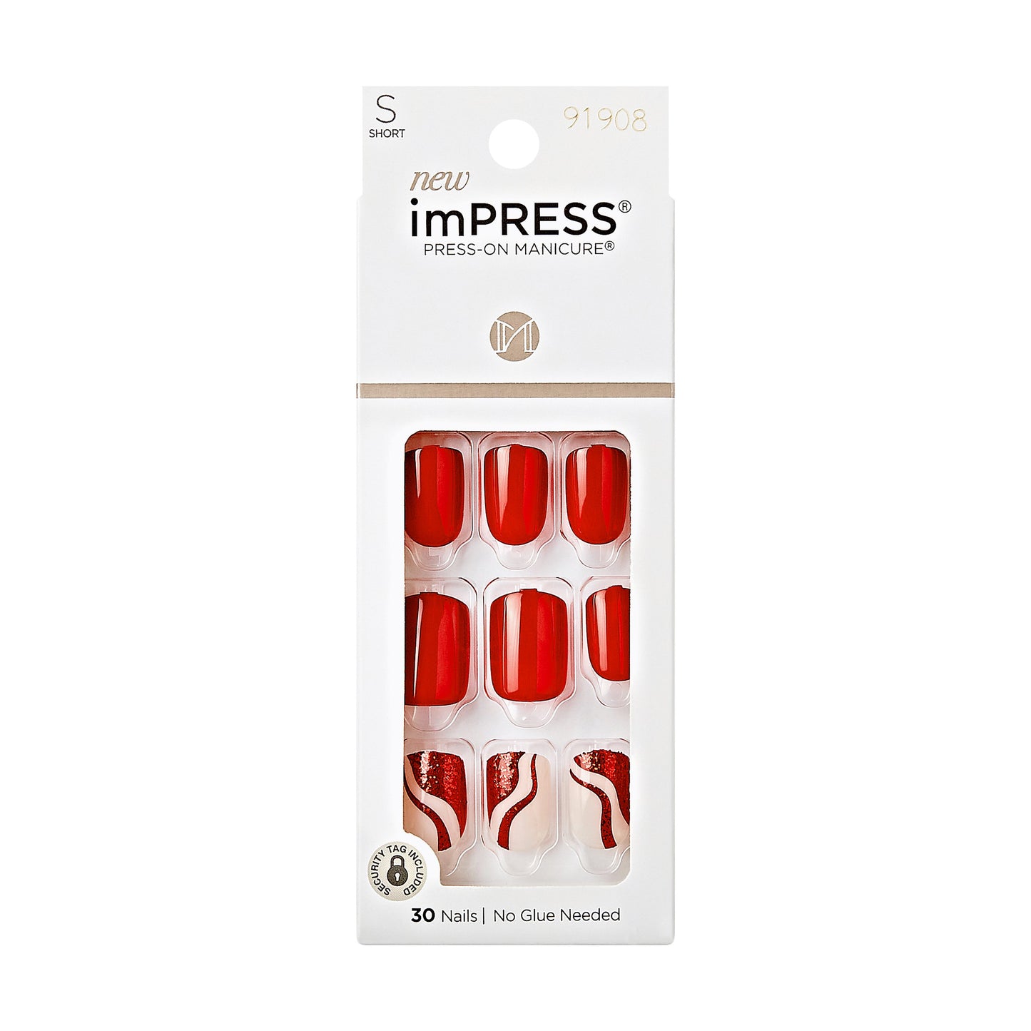 Kiss Impress Press-On-Manicure Nails 30 Count Picture Purple