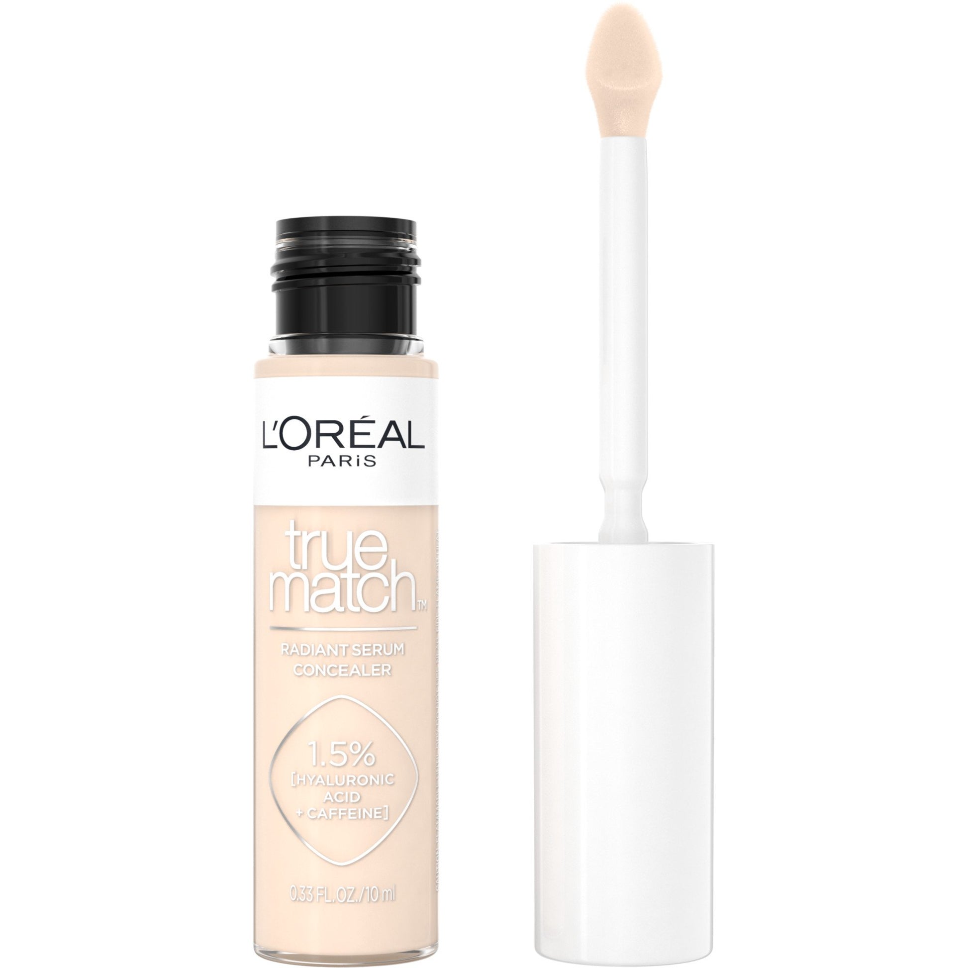 L'ORÉAL PARIS True Match Radiant Serum Concealer with Hyaluronic Acid, C1 Light, 0.33 fl oz
