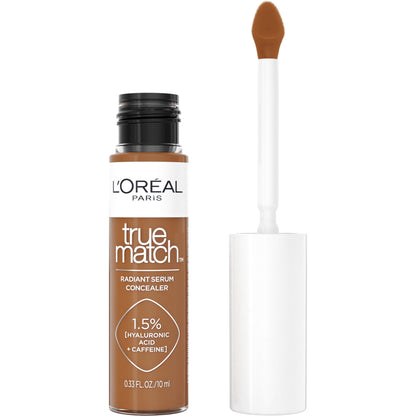 L'ORÉAL PARIS True Match Radiant Serum Concealer with Hyaluronic Acid, W9.5 Deep, 0.33 fl oz