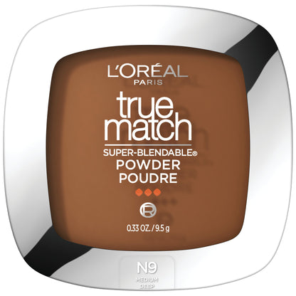 L'ORÉAL PARIS True Match Super-Blendable Oil Free Makeup Powder, N5 Medium, 0.33 oz.