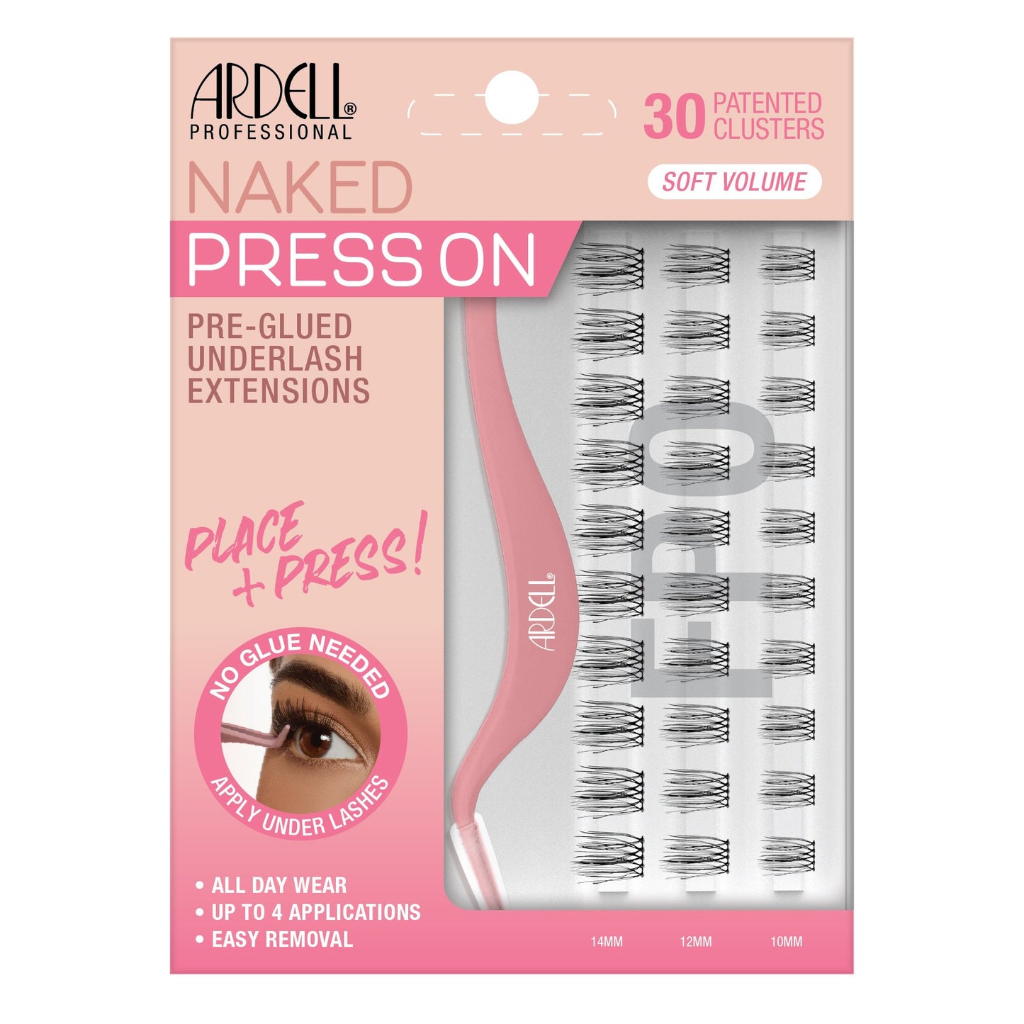 Ardell Press On Underlash Extensions - Naked Soft Volume, 12 count