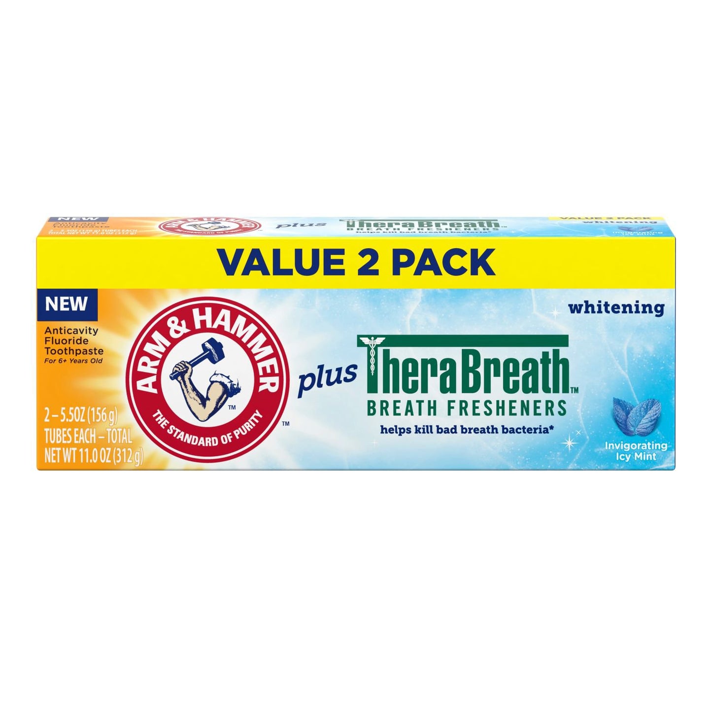 Arm & Hammer Toothpaste Plus Therabreath Icy Mints 5.5oz