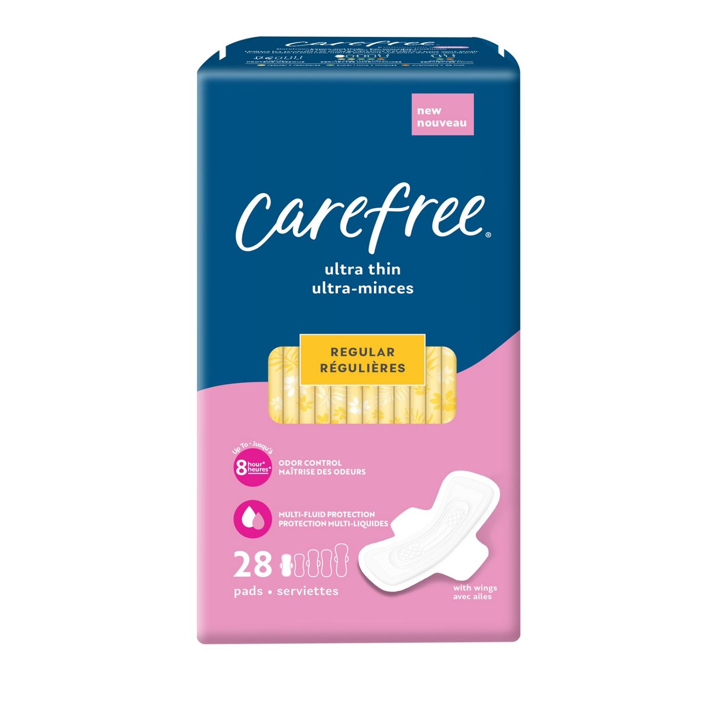 Carefree Ultra Thin Regular With Wings 28 Count