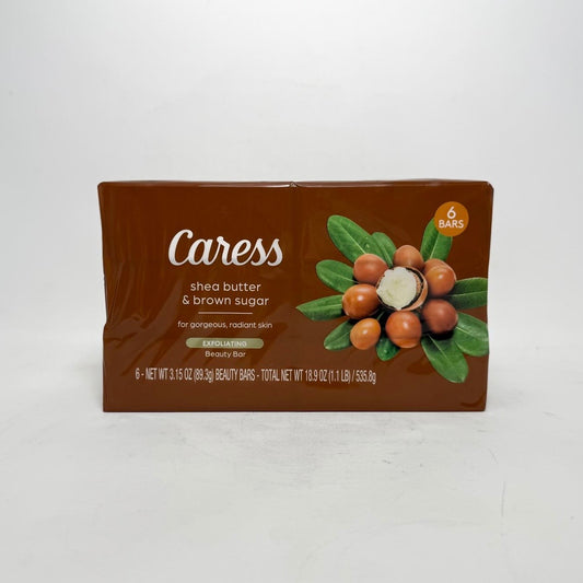 Caress Bar Soap Shea Butter & Brown Sugar 3 Count 3.15oz