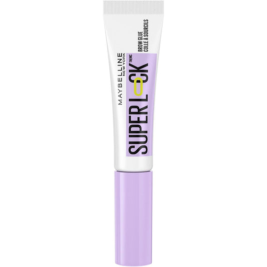 MAYBELLINE New York Super Lock Brow Glue Clear & Tinted Eyebrow Gel, Medium Brown, 0.23 oz