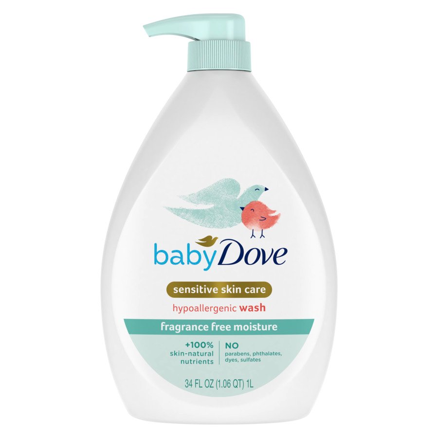 Dove Baby Wash Sensitive Skin Fragance-Free 13oz Pump