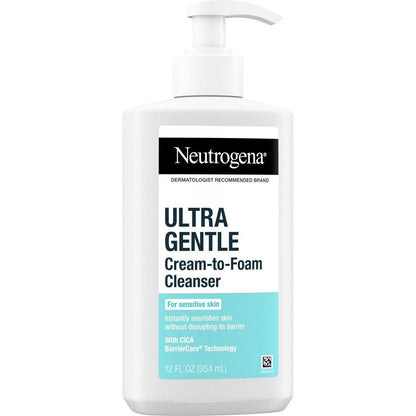 Neutrogena Ultra Gentle Cream- To-Foam Cleanser 8.5oz