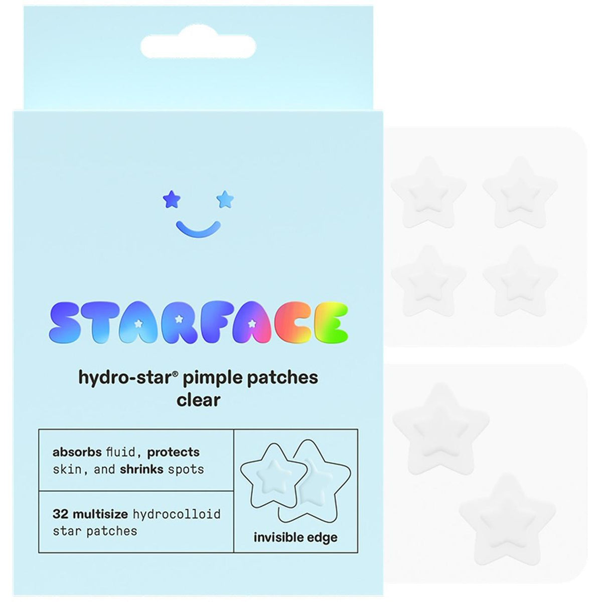STARFACE Hydro-Star Pimple Patches - Clear, 32 count