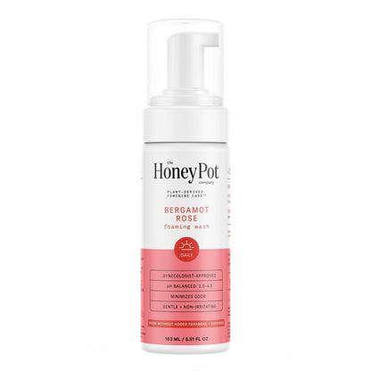 THE HONEY POT FOAM WASH,BERGAMOT ROSE
