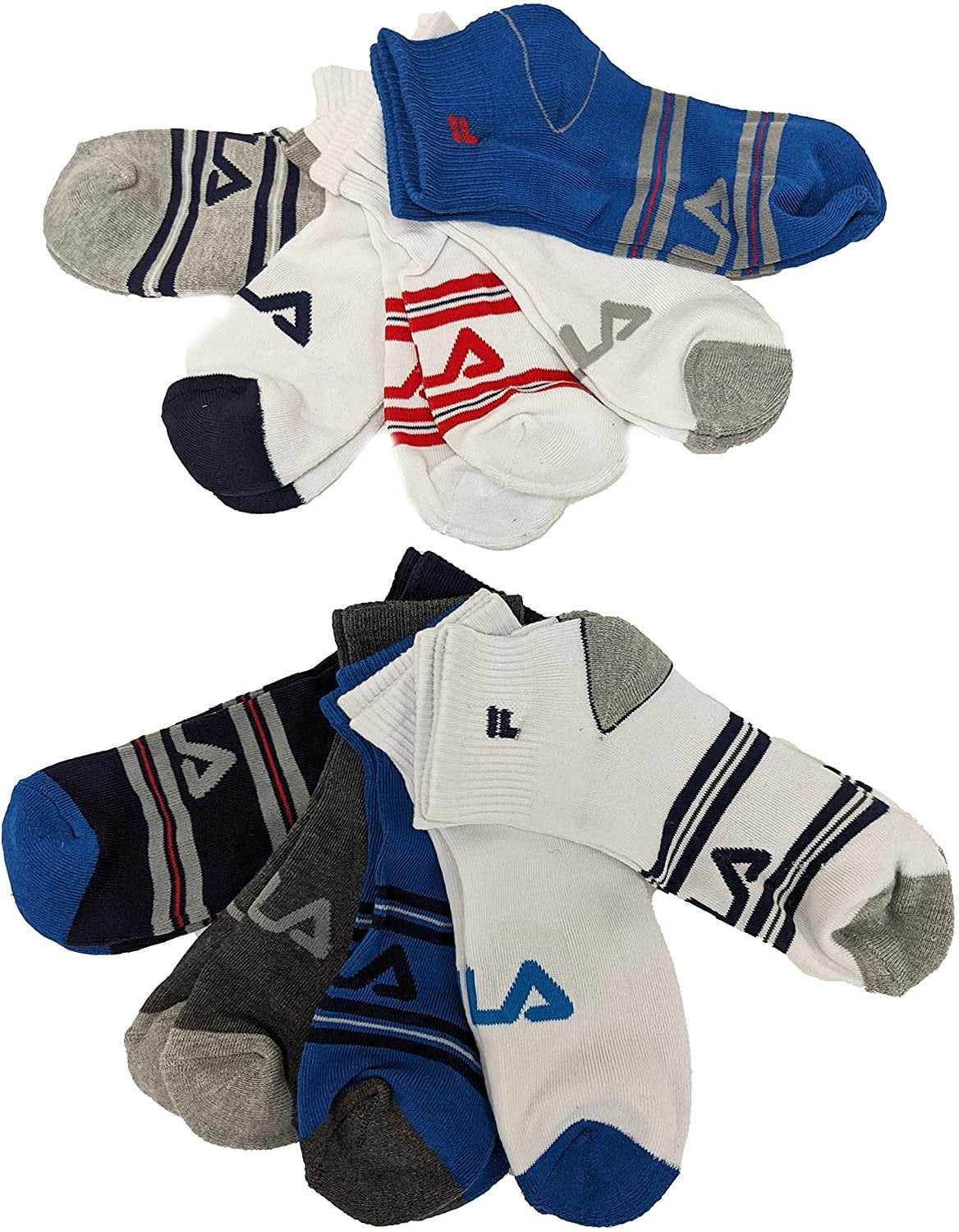 Pickle & Dot Boys Cushion Quarter Socks, 5-pack