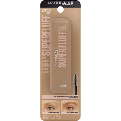 MAYBELLINE New York Superfluff Brow Mousse, 250 Blonde, 0.17 oz