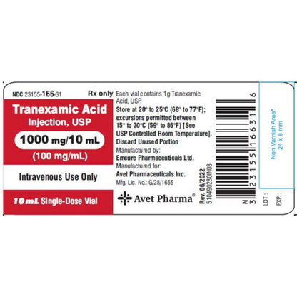 TRANXMC AC IP1000MG/100ML10X100ML