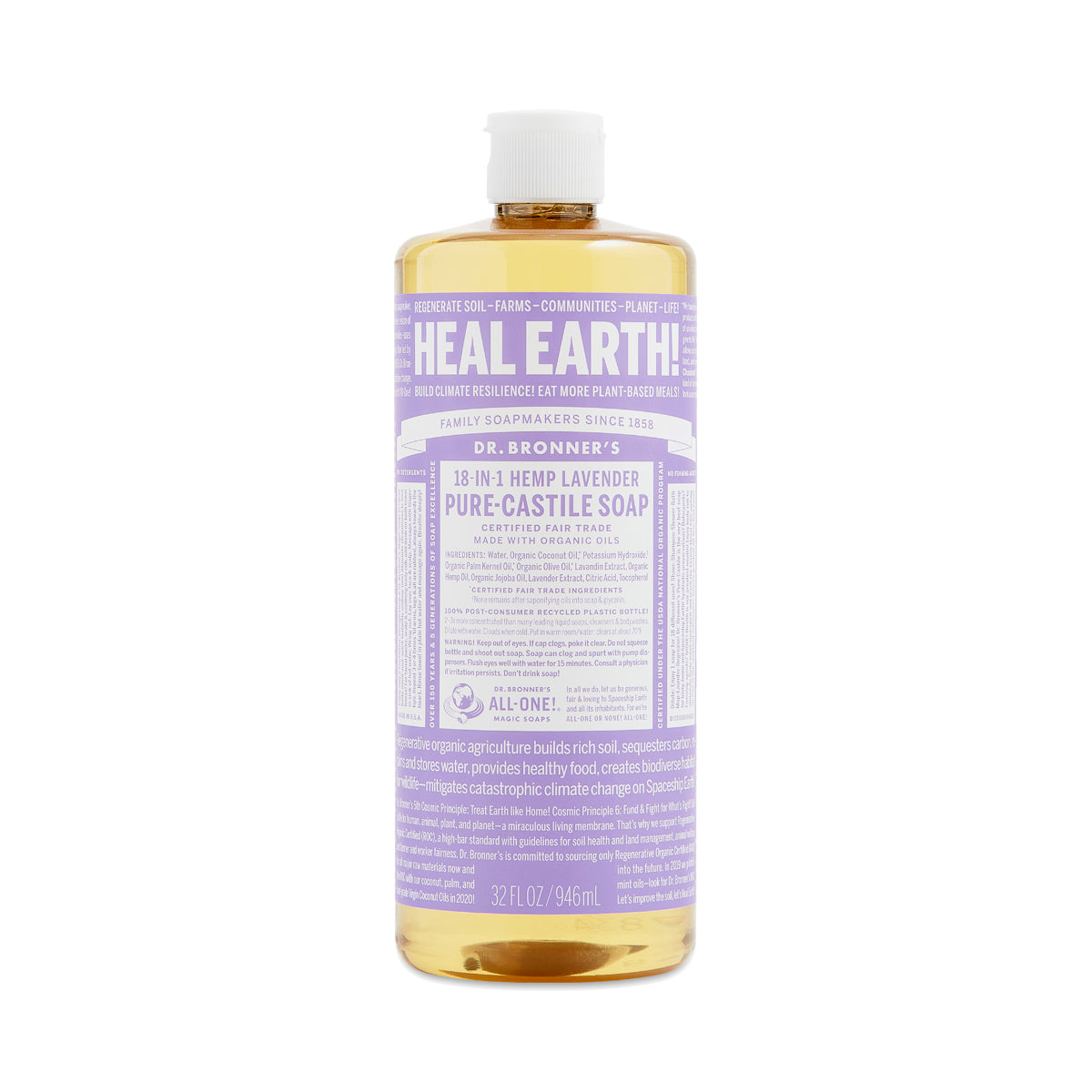 Dr. Bronners Lavender 32oz Castile Soap