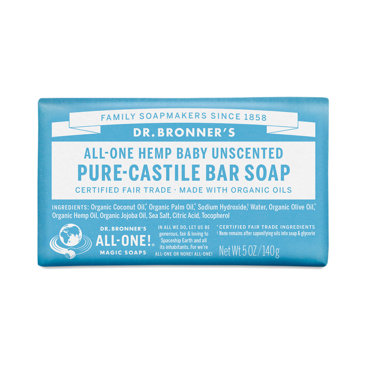 Dr. Bronners Baby Mild Unscnted 2oz(12in)Castile Soap