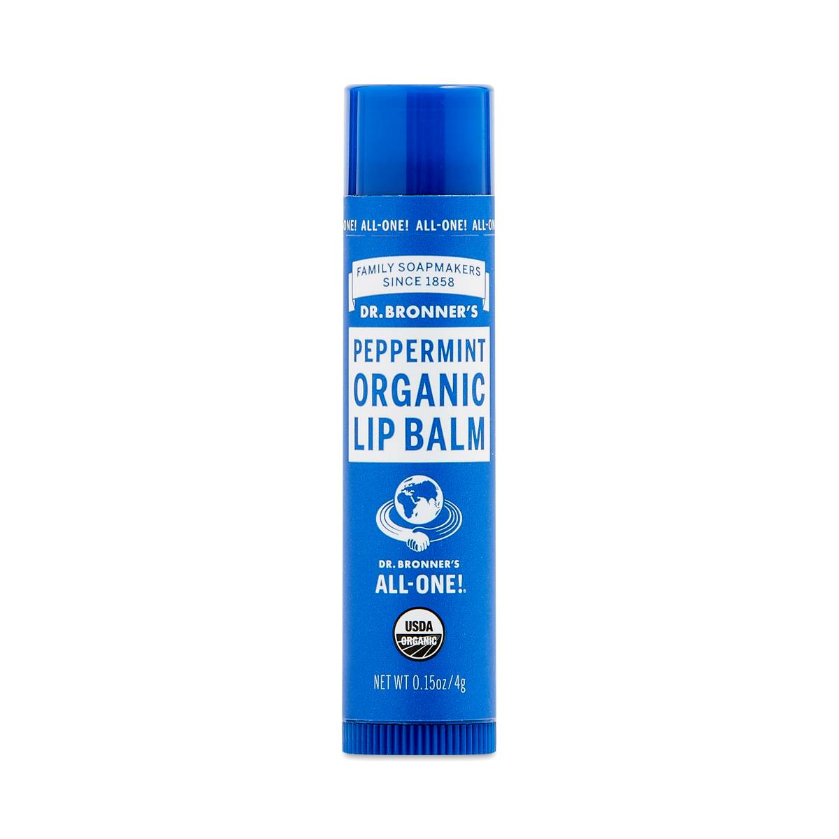 Dr. Bronners Organic Lip Balm Peppermint 0.15oz (12in)